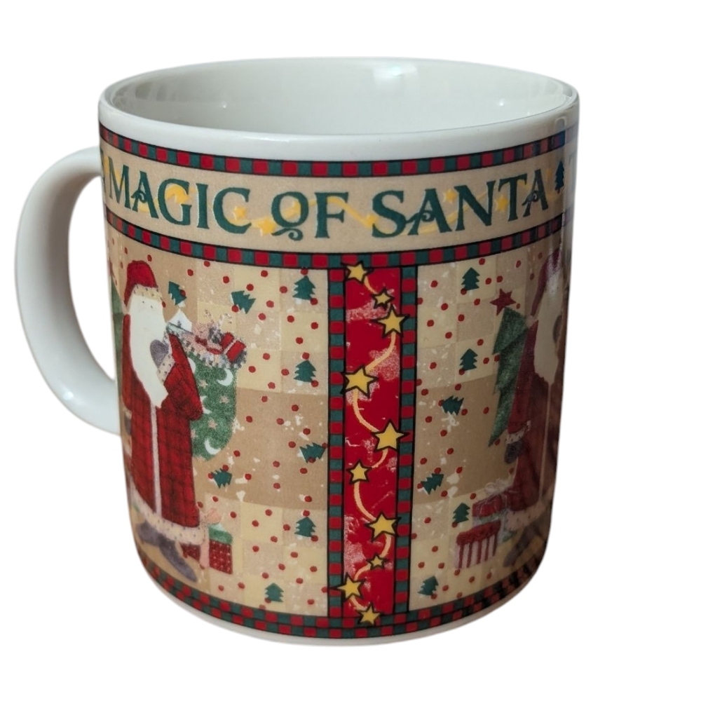 Debbie Mumm Magic of Santa Christmas Mugs - Set of 4 - Picture 5 of 10
